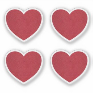 Red Leather Heart Valentine’s Day Custom Cut 