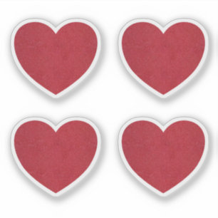 Red Leather Heart Valentine’s Day Custom Cut Sticker
