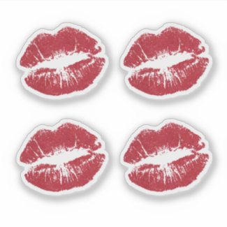 Red Leather Kiss Lips Valentine’s Day Custom Cut