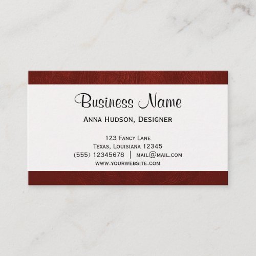 Red Leather Leather Texture Leather Background Business Card