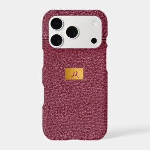 Red Leather Look File Folder iPhone 17 Pro Case