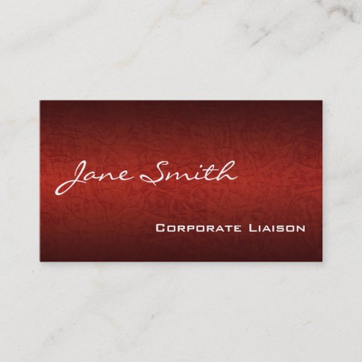 Customizable Red Leather Modern Professional Business Cards