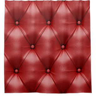 Red Leather: Seamless Texture Elegance Shower Curtain