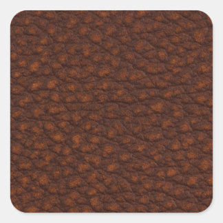 Red leather square sticker