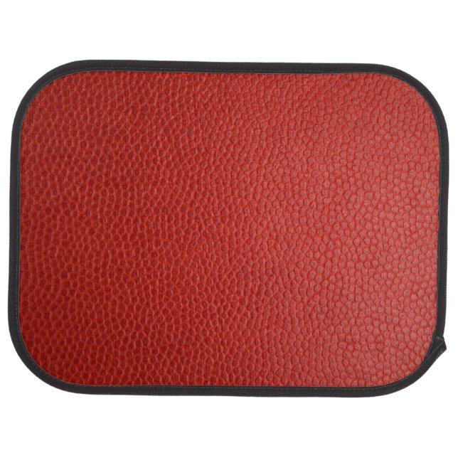 Red Leather Texture Car Floor Mat (Rear)