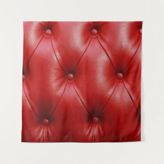 Red Leather: Upholstery Pattern Elegance. Tapestry
