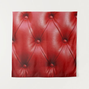 Red Leather: Upholstery Pattern Elegance. Tapestry