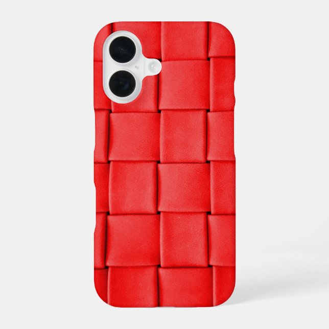 red leather weave background iphone case (Back)