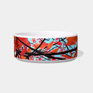 Red leaves bowl