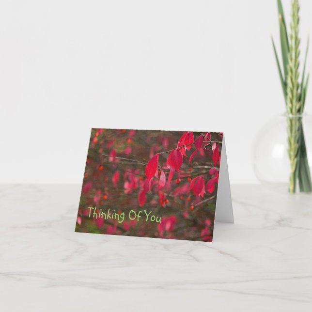 "RED LEAVES" CARD (Front)