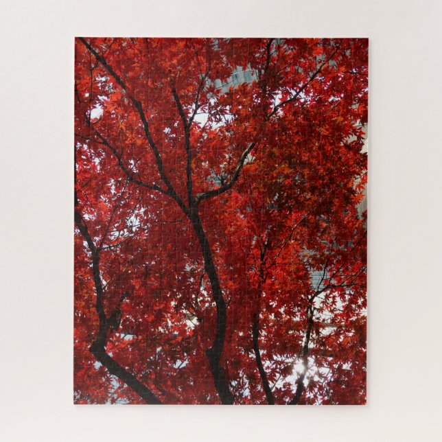 Red Leaves Changing Color Jigsaw Puzzle (Vertical)