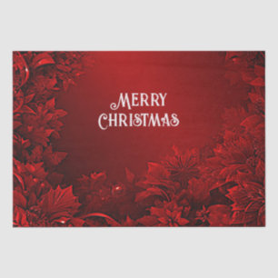 Red Leaves Floral Holiday Tissue Paper