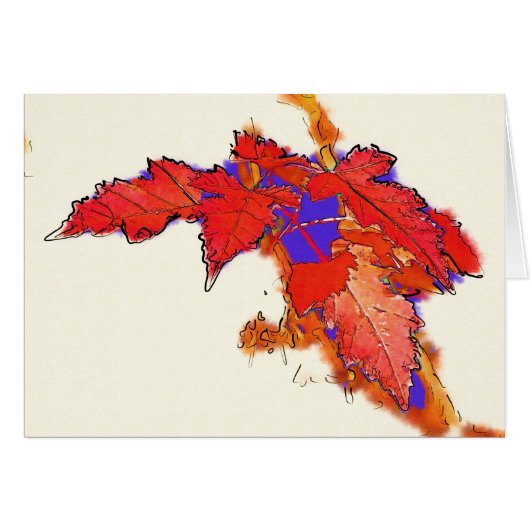 Red Leaves in the Sun Cards (Front Horizontal)