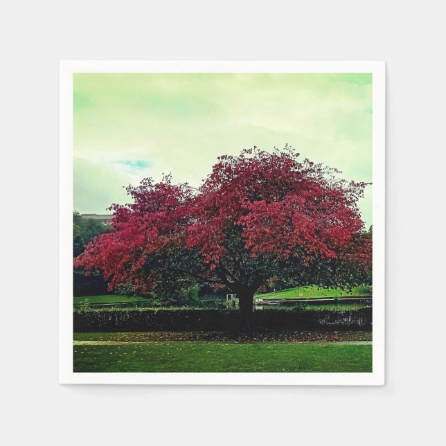 Red leaves napkins (Front)