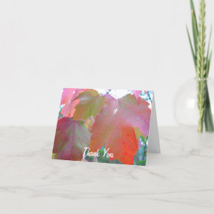 Red Leaves Pastor Appreciation Leader Letterpress Thank You Card