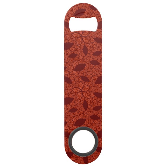 Red leaves pattern on orange bar key (Front)
