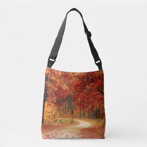 Red Leaves Woods Ravishing Durable Versatile  Crossbody Bag