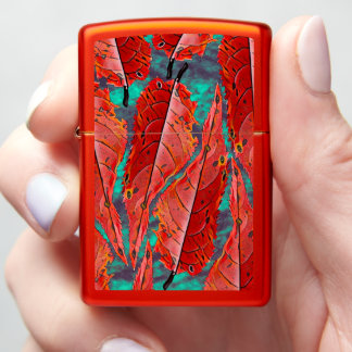 Red Leaves Zippo Lighter