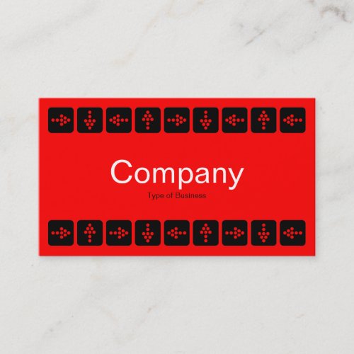 Red LED Style Arrows _ Red and Gray Business Card