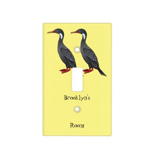 Red_legged cormorant bird cartoon illustration light switch cover