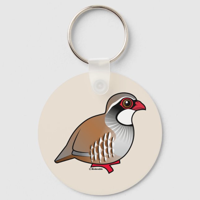 Red-legged Partridge Keychain (Front)
