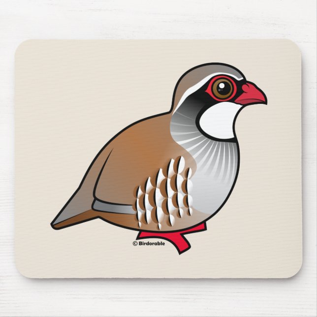 Red-legged Partridge Mouse Pad (Front)