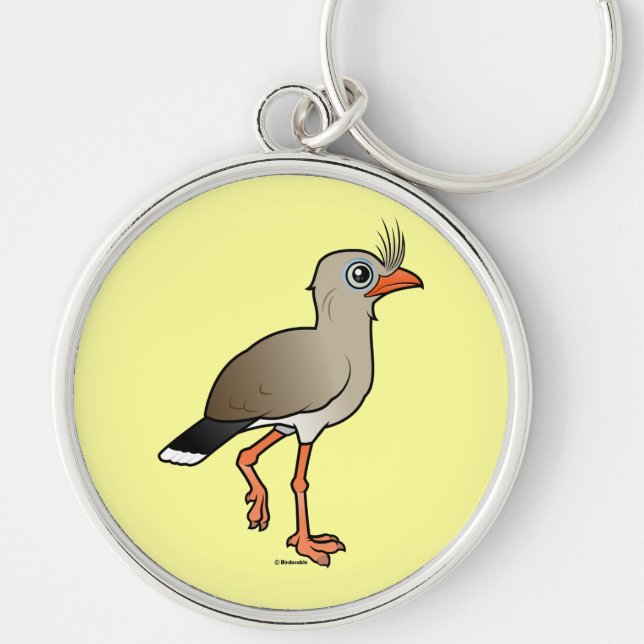 Red-legged Seriema Keychain (Front)