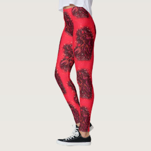 Red Leggings Bulls Running in Starry Night