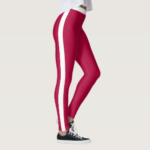 Red And White Striped Women s Leggings Zazzle