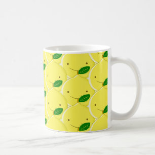 Red Lemon Pattern Coffee Mug