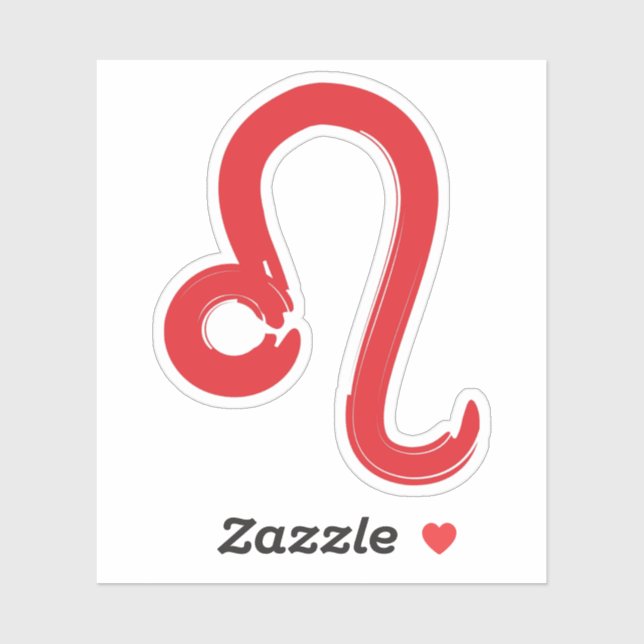 Red LEO Zodiac Sign July August Birthday Astrology Sticker (Sheet)