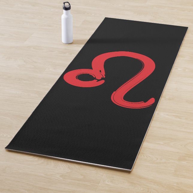 Red LEO Zodiac Sign July August Birthday Astrology Yoga Mat (In Situ)