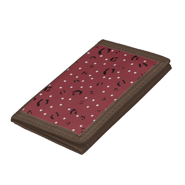 Red leopar tri-fold wallet (Bottom)