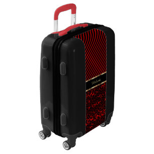 Red Leopard Animal - Personalize Luggage