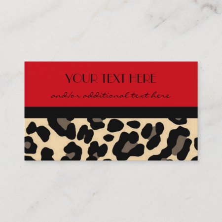 Red Leopard Business Card