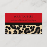 Red Leopard Business Card at Zazzle