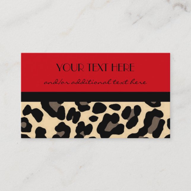 Red Leopard Business Card (Front)