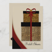Red Leopard Gifts Leopard Bridal Shower Invitation (Front/Back)