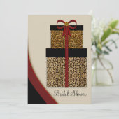 Red Leopard Gifts Leopard Bridal Shower Invitation (Standing Front)