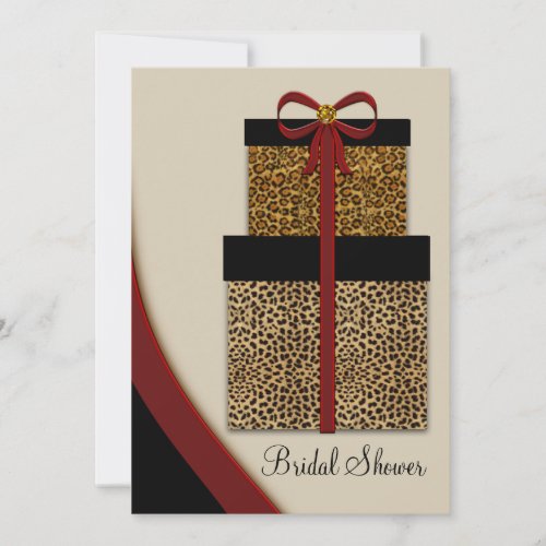 Red Leopard Gifts Leopard Bridal Shower Invites