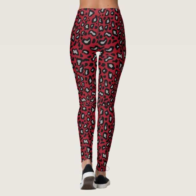 Red sales leopard leggings