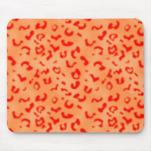 Red Leopard Mouse Pad (Front)