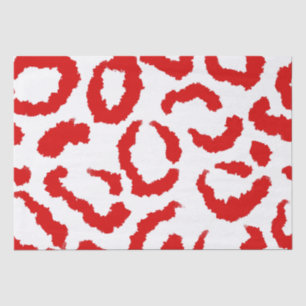 Red Leopard Pattern Tissue Paper