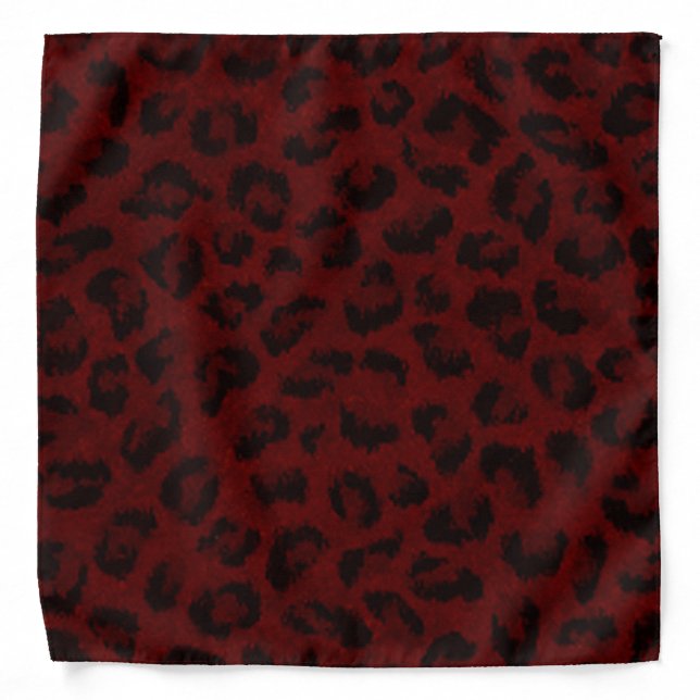 Red Leopard Print Bandana (Front)