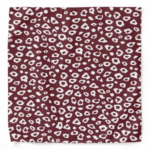 Red Leopard Print Bandana