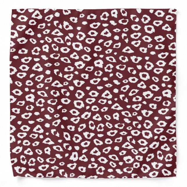 Red Leopard Print Bandana (Front)