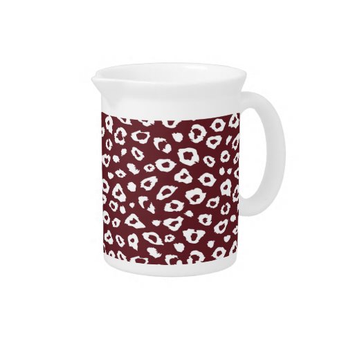 Red Leopard Print Beverage Pitcher