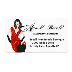 Red Leopard Print Fashion Label