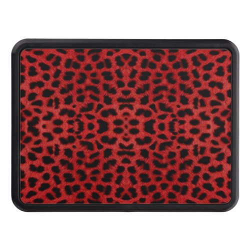 Red Leopard Print Hitch Cover