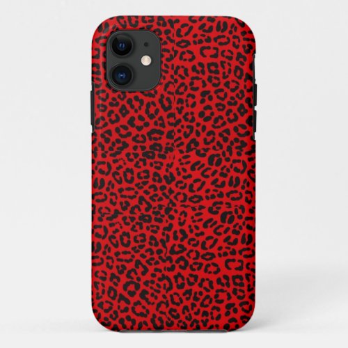 Red Leopard Print Iphone 5S Case